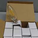 12 Pack E12 Dimmable 60W Equivalent LED Chandelier Light Bulbs, 4.5W Clear 2700K Soft Warm White 500LM B11 Vintage Filament Candle Light