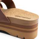 DREAM PAIRS Women's Platform Slides Sandals Comfortable Arch Support Two Strap Slip On Fashion Beach Wedge Sandals, US 9