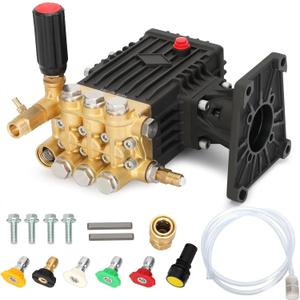 Pressure Washer Pump 1 Inch Shaft,Pressure Washer Pump 4400 psi
Power Washer Pump 4.8gpm 8-15 HP 22 Pounds Including lubricant,Compatible With Simpson Honda Dewalt Troybilt