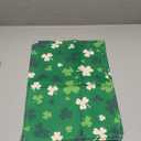 St Patrick's Day Placemats Set of 4 18x12 Inch Green Shamrock Irish Linen Place Mat Heat-Resistant Washable Wipeable Saint Patrick's Day Four Leaf Clover Table Mat for Party Kitchen Dining Home Decor