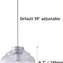 Diameter 10.8" Height 9.7" E26 Base,Farmhouse Grey Pendant Light with Clear Glass Shade, Bedroom Kitchen Island Lighting for Dining Room Entryway