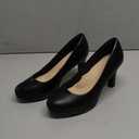 DREAM PAIRS Women's Pumps Closed Round Toe Chunky High Heels Platform Work Comfortable Dress Shoes for Women,Size 6.5, ,Black-Pu,DWUMPU2505