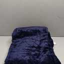 NANPIPER Sherpa Blanket - Super Soft Fuzzy Flannel Fleece/Wool Like Reversible Velvet Plush, Thick Warm for Winter (Twin Size 60"x80", Navy Blue)