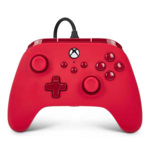 PowerA Advantage Wired Controller for Xbox Series X|S - Red, Xbox Controller with Detachable 10ft USB-C Cable, Mappable Buttons, Trigger Locks and Rumble Motors, Officially Licensed for Xbox