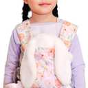 Baby Doll Carrier  Adjustable Doll Carrier for Little Girls, Front & Back Wear, Made with Soft Fabric, Fits Dolls & Stuffed Animals up to 20 Inches, Rose