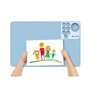 Silicone Painting Mat, Artist for Kids Gift Clay DIY Creations, Large Silicone Mats for Crafts Paint Mats with Bowl, Brush Holder,23.6"x15.7"