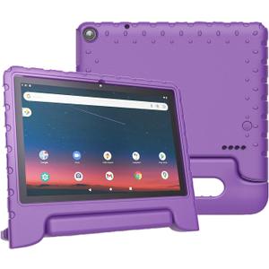 Purple EVA Foam Case for Walmart Onn 10.1 Tablet Gen 3 2022 (Model:100071485), Shockproof Protective Cover with Handle, Universal Compatible