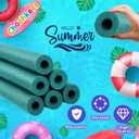 Chochkees Pool Noodles 52" x 2.5" Inch Swimming Hollow Core Foam Tube, Floating Thick Noodles for Floating, Pool Accessories, 12-Pack
