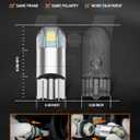 SEALIGHT 194 LED Bulb 6000K White, License Plate Light, Dome Light, T10 168 2825 W5W 3030 Bright Chips Wedge for Replacement Light Bulb, Map Trunk Door Courtesy Dash LED Light Bulb,Pack of 10