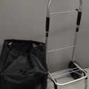 2 in 1 Shopping Cart, 330 lbs Grocery Cart on Wheels, Foldable, Load-Bearing Hand Truck with Black Waterproof Bag for Shopping, Moving, Groceries, Luggage,Office.