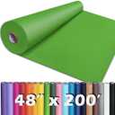 PerkHomy 48" x 2,400" (200') Medium Green Kraft Paper Roll for Craft Bulletin Board Paper Art Table Covering Crafting Gift Wrapping Bouquet Packing Parcel 80GSM 55LB (Medium Green, 48" x 200')