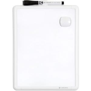 U Brands Contempo Magnetic Dry Erase Board White Board, 8.5" x 11", White Modern Frame, Includes Magnet and Marker