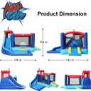 Action Air Bounce House - Inflatable Bouncing House with Blower for Indoor & Outdoor - Jump Bouncy Castle with Slide - Big Bouncy Area, Love for Kids, 156x142x105 inches