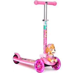 Voyager - Self-Balancing Toddler Kick Scooter, 3-Wheel Scooter with Light-Up Wheels, Extra Wide Deck, Foot Brake, Lean-to-Steer Design, 75 lb Limit, Ages 3+ (Skye)