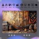 Nautical Theme Backdrop Vintage Pirate Treasure Map Backdrop Sea Adventure Photography Background for Kids Boys Party Decoration Photo Booth Banner Props TAYBDJ1823 (Customsize)