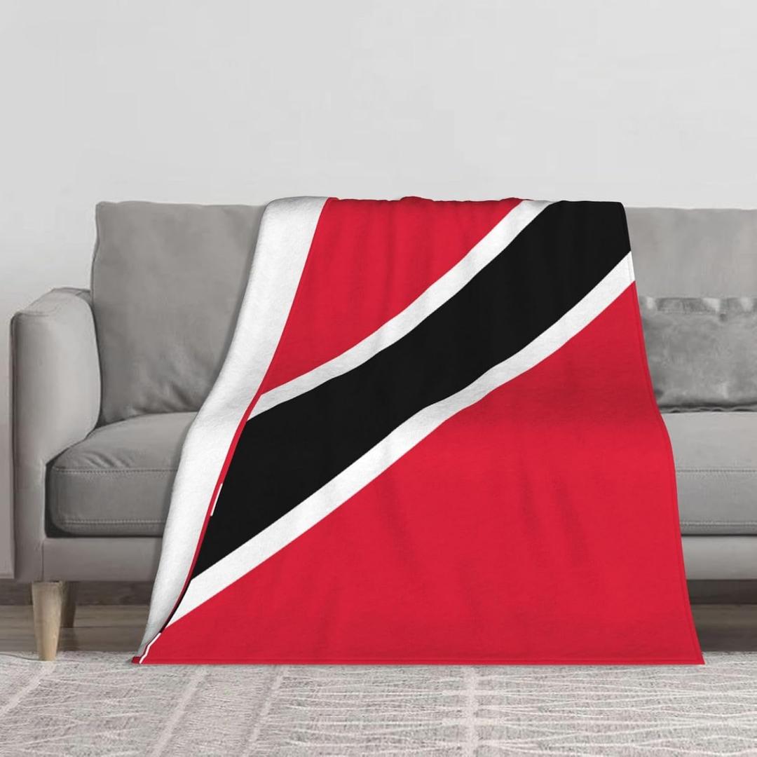 Trinidad and Tobago Flag Throw Blanket Lightweight Bed Throws Flannel Blanket for Sofa Couch Bed Home Decor, Super Cozy and Comfy 60"X50"