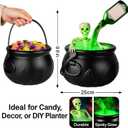 KYWYOYOU 2025 Halloween Decorations Indoor  Floating Potion Bottles with LED Mist Maker, Black Skull Pot Diffuser for Spooky Indoor Party Table & Home Decor