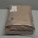 NICETOWN Privacy Room Divider Curtain for Patio, Grommet Top Thermal Insulated Blackout Extra Wide and Long Door Blind for Sunroom, Bedroom, Living Room, Tan, 1 Piece, 140" Wide by 108" Long