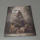 FGFK Vintage Christmas Tree Wall Art Decor Framed, Christmas Home Decor, Holiday Winter Xmas Tree with Presents Canvas Prints Poster Wall Decorations for Home Bedroom Party, 8x10 Inch (Color-05)