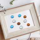 GasSaf Blended Fire Glass Beads for Outdoor Fire Pit, Fireplace, Replaces Existing Gas Logs & Lava Rocks, 3/4 Inch Glass(20 Pound)(Caribbean Blue, Amber, Crystal Clear Luster)