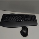 Wireless Keyboard and Mouse Combo, 2.4G Full Size Wave Keys Ergonomic Keyboard with Wrist Rest and 3-Level DPI Adjustable Wireless Ergonomic Mouse for Windows, Mac OS Desktop/Laptop/PC(Black)