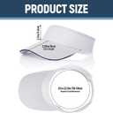 Sun Visor Hats for Women UV Protection, Adjustable Sports Visor for Running Golf Tennis Softball White (White)