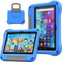 DiHines Kids Case for New Tablet 8 inch Not Fit for Lenovo Samsung 8 inch Tablets Kids-Friendly Lightweight Shockproof Cover Case with Handle Stand,Blue