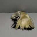 Half Blonde Black 2 Tone Short Straight Bob Wig Synthetic Full Wigs Should Length Cosplay Wigs with Bangs for Women Girls
