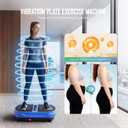 Vibration Plate Exercise Machine: 999 Speed Levels Vibrating Plate for Lymphatic Drainage Weight Loss Fat Burner 450 Lbs Whole Body Shake Plate with Resistance Bands for Gym Home Office