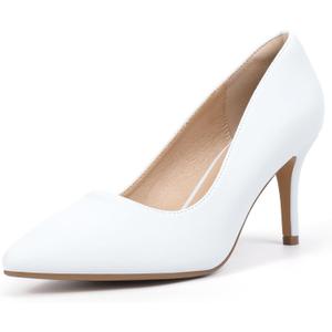 IDIFU IN3 High Heels Pumps Closed Toe Heels Women's Pumps Stiletto Pointed Toe Dress Shoes Wedding Prom Bridal Work Office Bride Guest Trendy Dressy Fashion Comfortable Pump Shoes