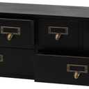 Apothecary Drawers Wooden Storage Box Vintage Wooden Drawers Wood Desktop Organizer Countertop Storage Box Library Card Catalog Cabinet Apothecary Cabinet BLACK06