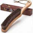 Lint Brush for Clothes with 100% Soft Horse Hair Bristle, Large Beech Wood Handle, Lint Remover for Hat, Pet Hair, Suits, Cashmere, Wool, Velvet, Suede, Shoe