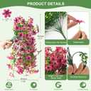 2 x Artificial Flowers for Outdoors Faux Hanging Plants Spring Summer Decoration, 2 Pcs Fake Silk Floral Realistic Outside Flowers UV Resistant No Fade for Planter Pot Porch Patio Window Yard Decor