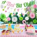 A Tini Bit Older Birthday Martini Bow Birthday Party Decorations Martini Banner Paper Lanterns Pom Poms Fan, Tiny Bit Older Party Decor for Hawaiian Summer Party Decorations