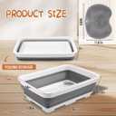 Collapsible Portable Pool Foot Bath, Non- Slip Collapsible Pool Foot Wash Basin Tub for Swimming Pool Ladder Above Ground Swimming Pools Accessories Beach Hot Tub, Keeps Water Clean
