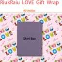 6 x RiukRaiu Valentine's Day Wrapping Paper for Men Women - Pink Gift Wrap Balloon Heart Envelope for Romantic Lovers Wedding - 4 Folded Sheets 28 X 40 Inch, Easy to Store