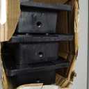 HILLMASTER 4x4 Post Base, 6 Pack Plastic Post Anchor Deck Post Base Support for Outdoor Wooden Fence,Mailbox,Pergola Brackets Fence Kit, Durable Black Bracket Base Cover with Black Powder-Coated