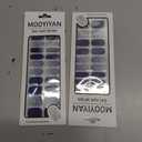 2 x MOOYIYAN Gloss Nail Strips|Uv Free|22 Pcs,Gel Nail Stickers|Long Lasting Two Weeks and Easy to Apply&Remove|Dazzle Blue