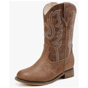 Girls Cowgirl Boots Unisex-Child Mid Calf Glitter Toddler Cowboy Boot Little Big Kids Western Riding Shoes Size 7