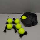 Simgoing Portable Tennis Trainer Practice Rebound with Metal Base Tennis Trainer Practice Equipment with 6 Highly Elastic String Balls for Adult Kids and Beginners