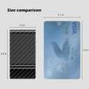 Travelambo Carbon Fiber Money Clip Front Pocket Wallet Minimalist Wallet Slim Wallet Credit Card Holder