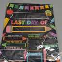 First Day of School Sign 10 Double-Sided First and Last Day Boards, 8x10 Back to School Photo Prop for Kids, Preschool, Kindergarten and Elementary, Fiesta Chalk Theme