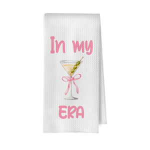 Funny Martini Kitchen Towels - Dirty Martini Decorative Waffle Weave Dish Towel, Gifts for Martini Lovers Hand Tea Towels, Alcohol Gifts, 16×24 Inches