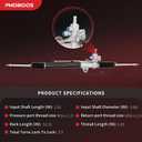 PHOBOOS Hydraulic Power Steering Rack and Pinion Assembly Compatible with Honda Ridgeline 2006-2014 V6 3.5L, New Unit, Leak Resistance, Direct Fit, Ref.972726, 262726
