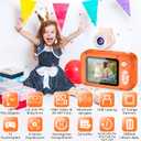 ARNSSIEN Kids Camera for Toddlers with 180° Flip Lens, 2.4 Inch IPS Screen Toddler Digital Camera for Kids 3-12, 32GB Card Included, Birthday Present for Girls & Boys - X101(Orange)