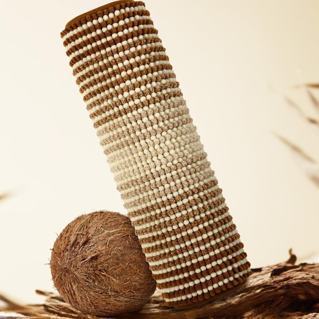 BSICPRO Bathroom Rugs, Bath Mat Rug for Bathroom Non Slip 17 x 24 Inches Water Absorbent Chenille Floor Machine Washable (Coconut Brown)