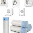 80-Pack 21.6"Opening x 11.8"L Heavy Duty Cat Litter Box Liners for Fsitego & Fumoi Automatic Litter Boxes, Extra Thick Self-Cleaning Litters Box Bags, Cat Litters Bags with Drawstring and Leakproof