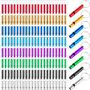 200 Pcs Emergency Whistles with Keychains, Aluminum Survival Whistle | Extra Loud Outdoor Safety Whistles Keychain Bulk, Safety Whistle Keychain Bulk for Camping, Sports, Running, Boating
