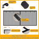 Fiberglass Magnetic Garage Screen Door - Double 16x7ft (2 car) Hands Free Mesh Screen DoorDIY Retractable Garage Door Screen with 6 Roll Up Starps (Fit 16 Ft W * 7 Ft H-A)