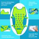 YOTAN Kids Swim Vest, Kid Swim Jacket and Buoyancy Swimming Aid, Modern Design Swimming Vest for Boys and Girls, Innovative Safety Comfort, Green (Large (77-110 lbs))